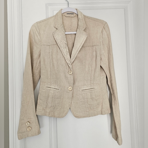 PRADA linen blend blazer jacket - Picture 1 of 7